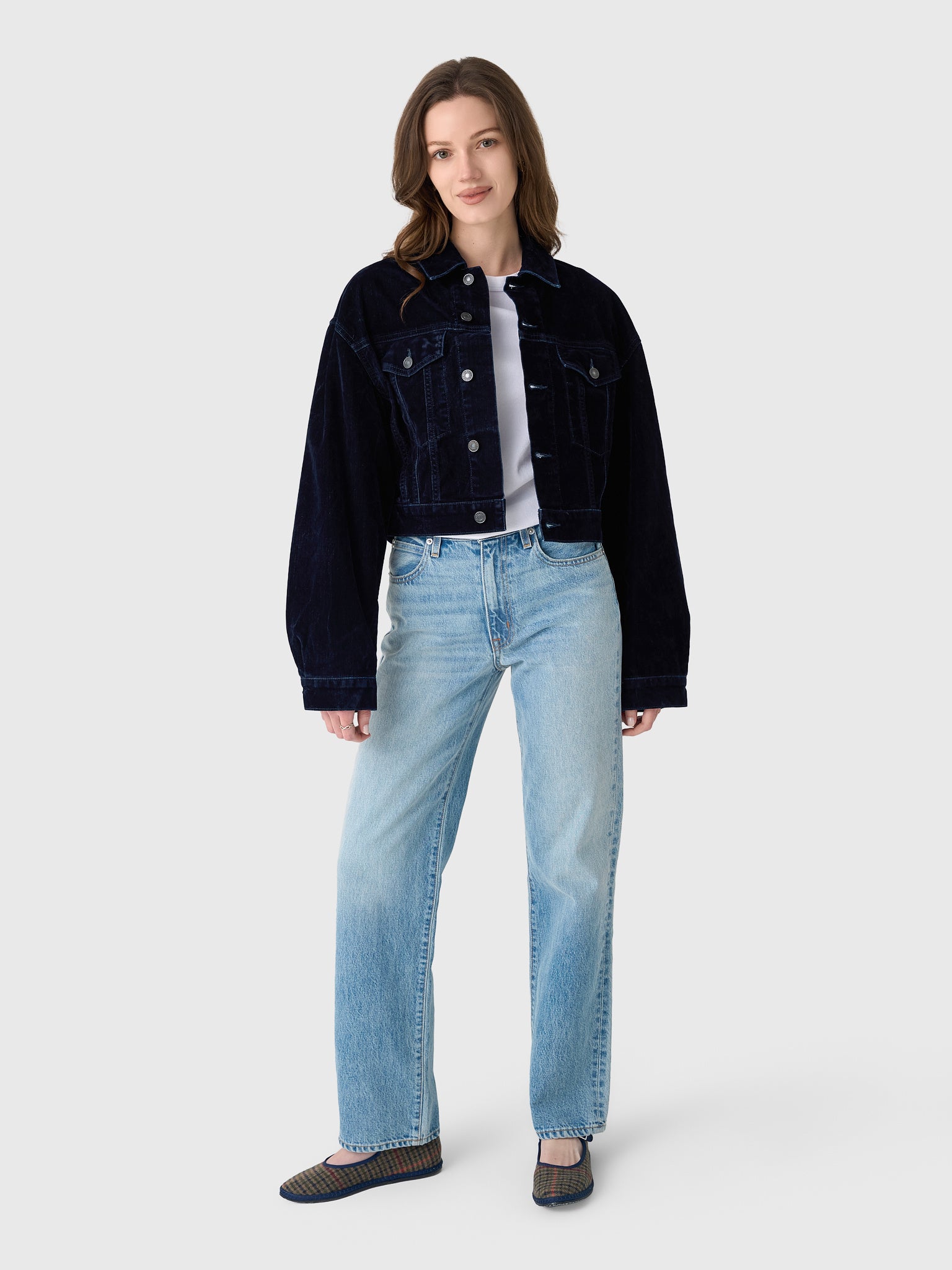 Agolde Women's Radley Velvet Denim Jacket – Saint Bernard