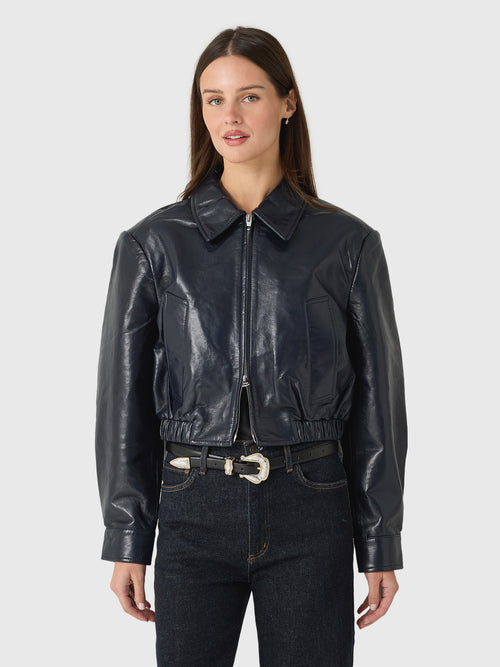 Agolde Women's Nahla Cropped Jacket - Saint Bernard