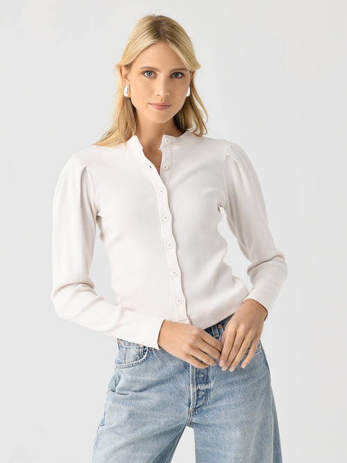AMO Women's Puff Sleeve Cardigan