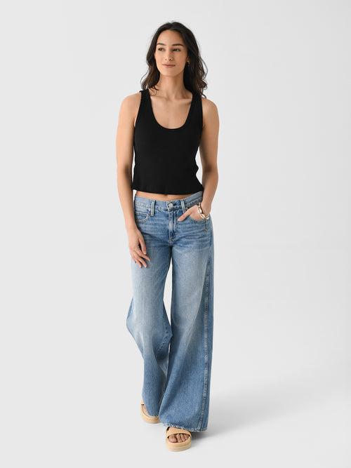AMO Women's Crop Rib Tank