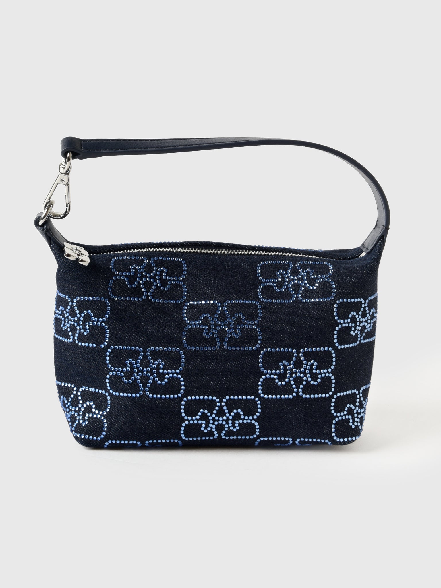 GANNI Butterfly Denim Sparkle Small Pouch | $255.00 | Saint Bernard