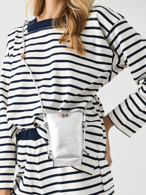 GANNI Metallic Bou Crossbody Bag