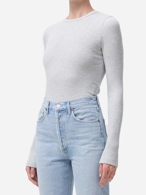 Agolde Women's Alma Shrunken Crew Neck Tee