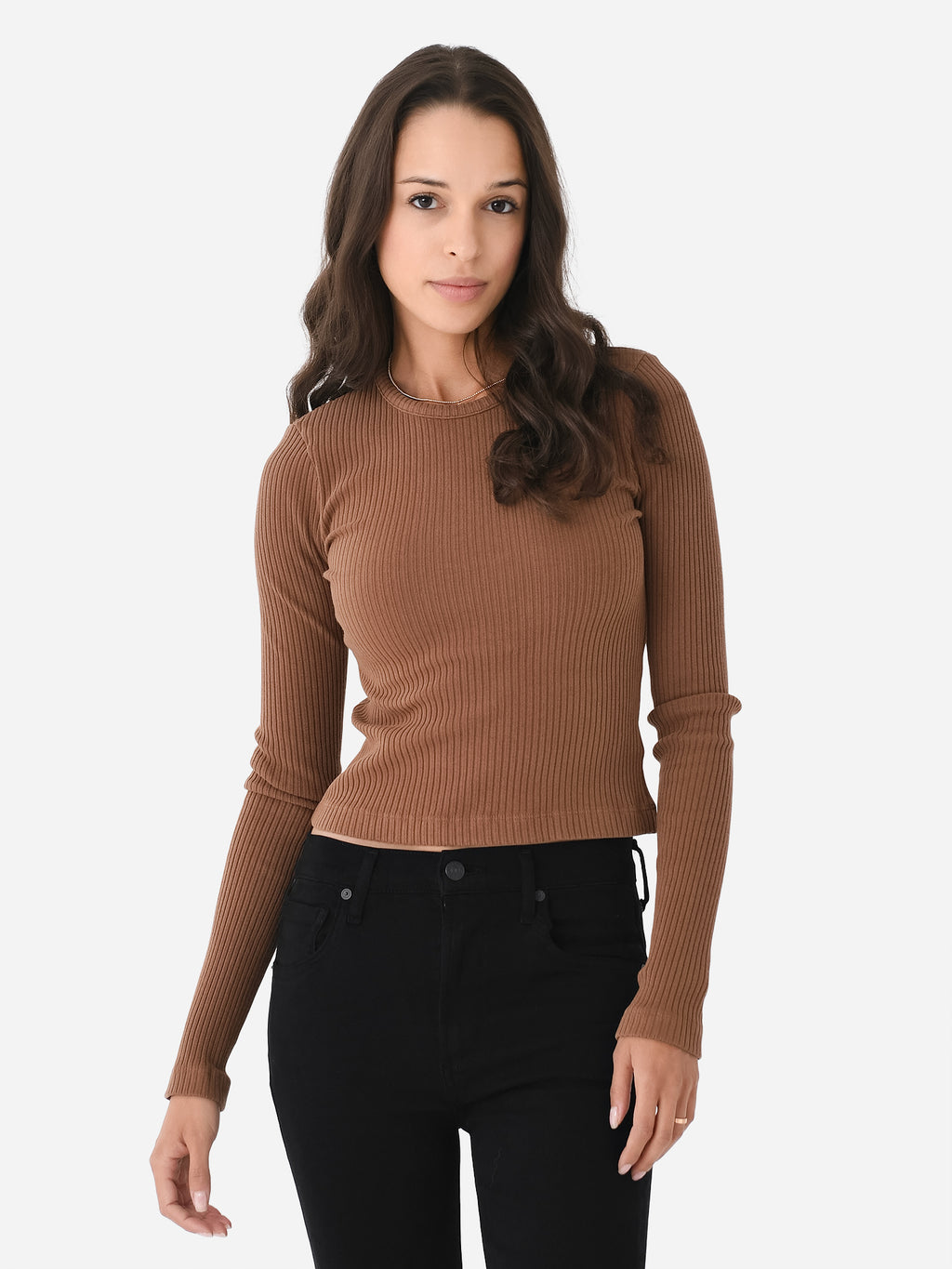 Agolde Women's Alma Shrunken Crewneck Tee - Saint Bernard