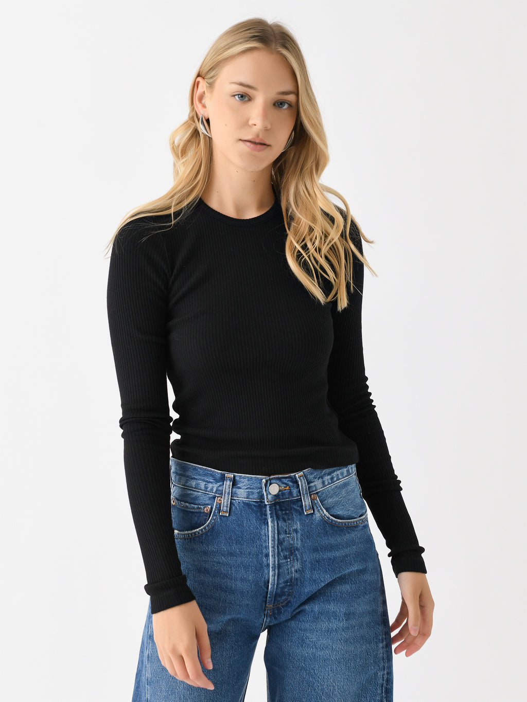 Agolde Women's Alma Shrunken Crewneck Tee - Saint Bernard