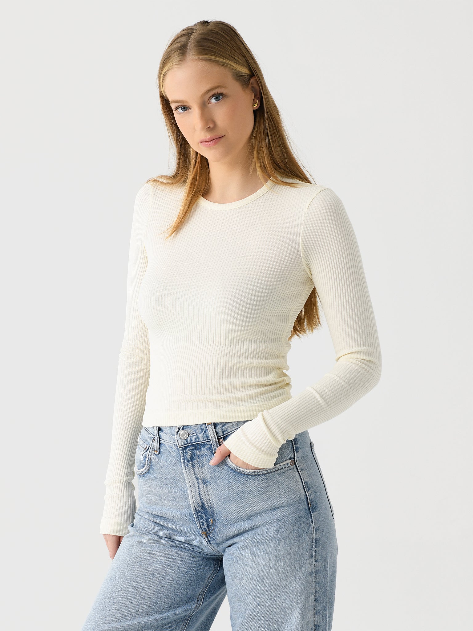 Agolde Women's Alma Shrunken Crewneck Tee - Saint Bernard