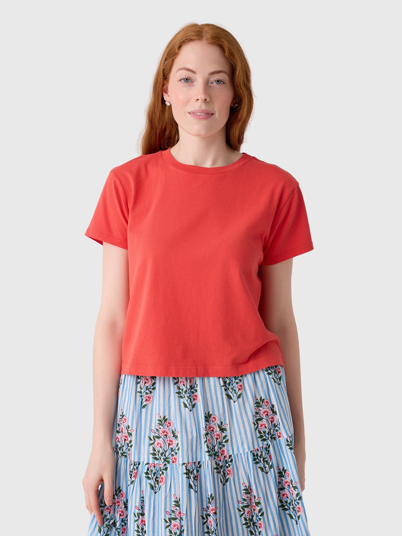 Agolde Women's Adine Shrunken Tee - Saint Bernard