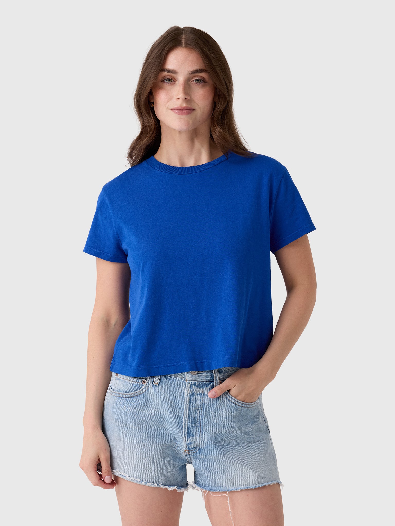 Agolde Women's Adine Shrunken Tee - Saint Bernard