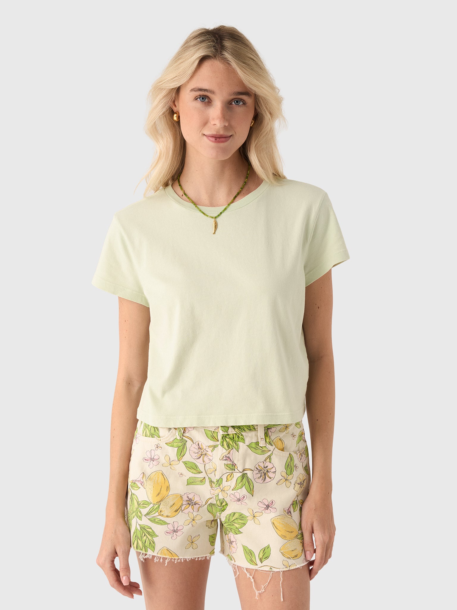 Agolde Women's Adine Shrunken Tee - Saint Bernard