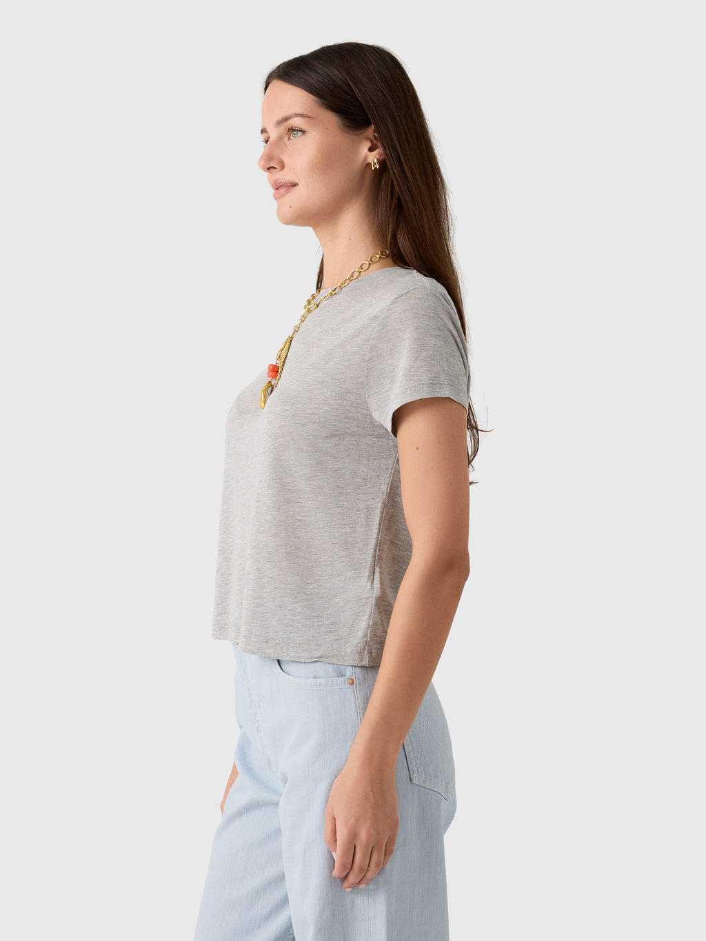 Agolde Women's Adine Shrunken Tee - Saint Bernard