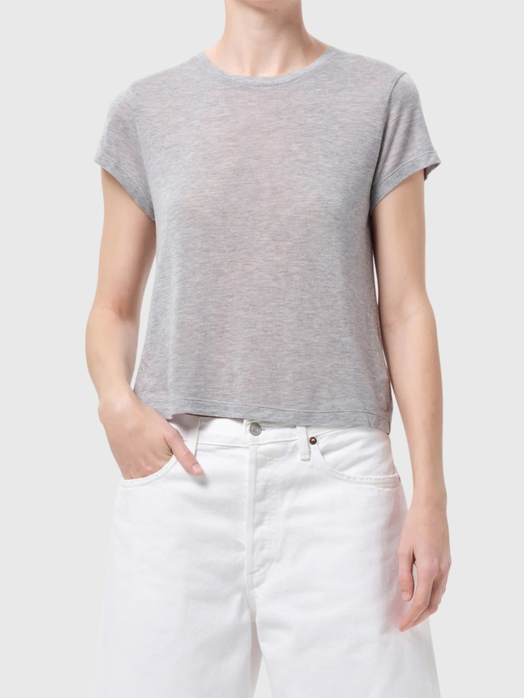 Agolde Women's Adine Shrunken Tee - Saint Bernard