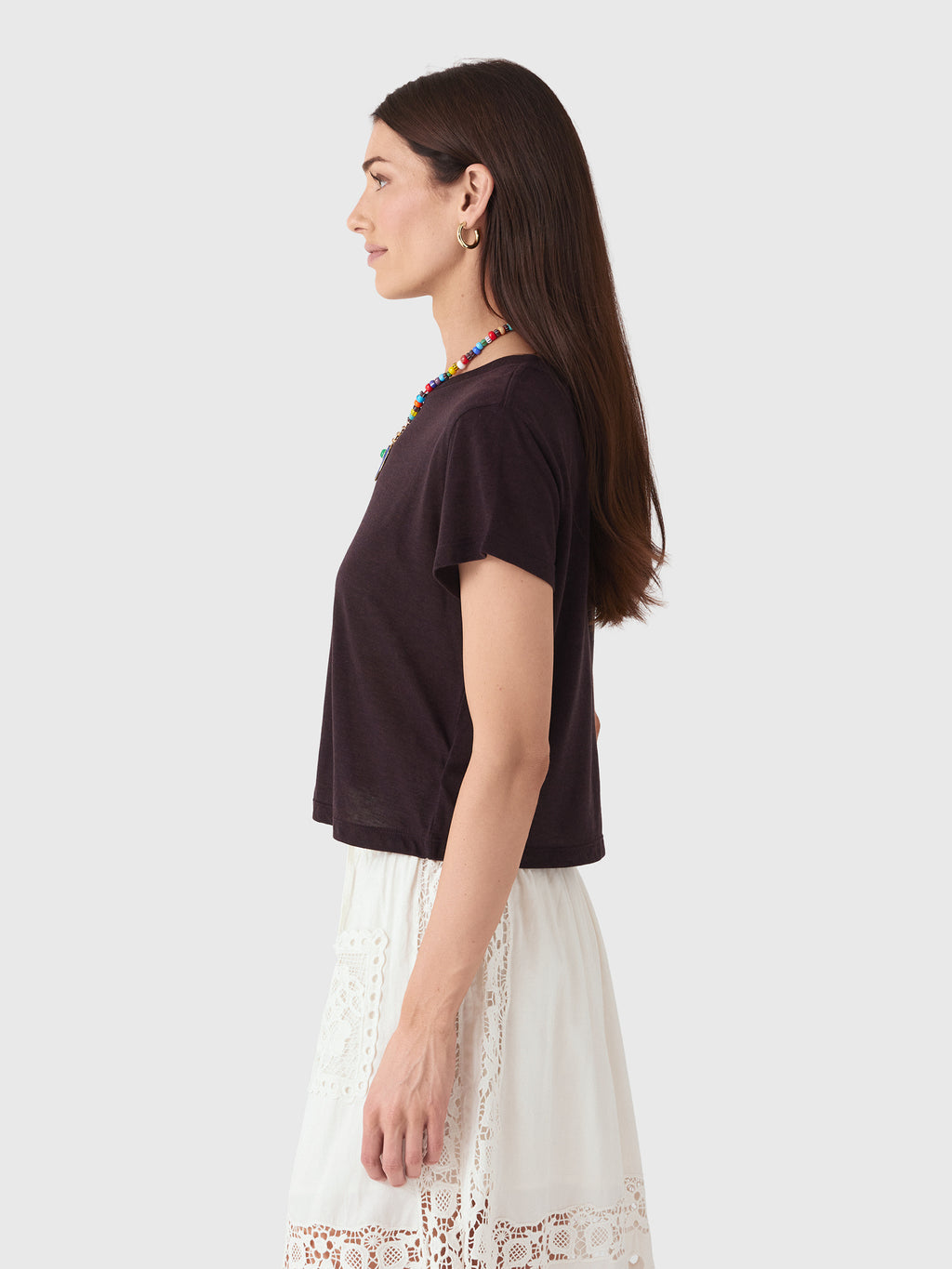 Agolde Women's Adine Shrunken Tee - Saint Bernard