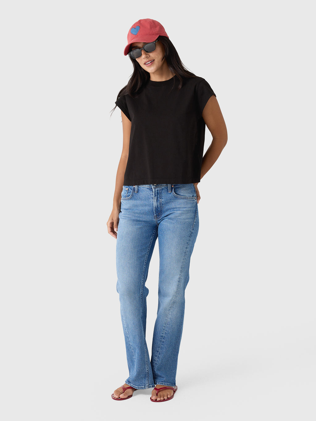 Agolde Women's Bryce Cap Sleeve Tee - Saint Bernard