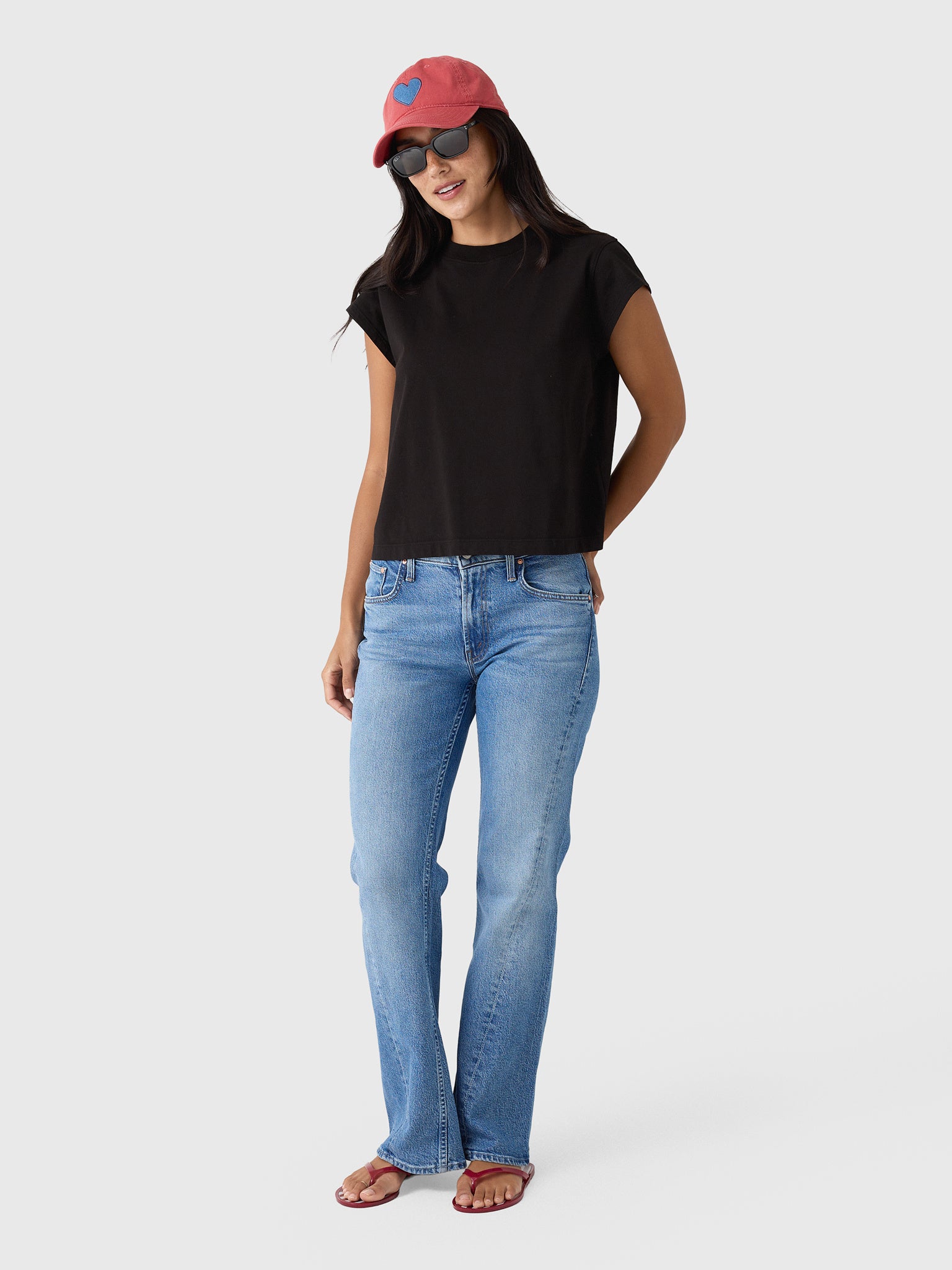 Agolde Women's Bryce Cap Sleeve Tee - Saint Bernard