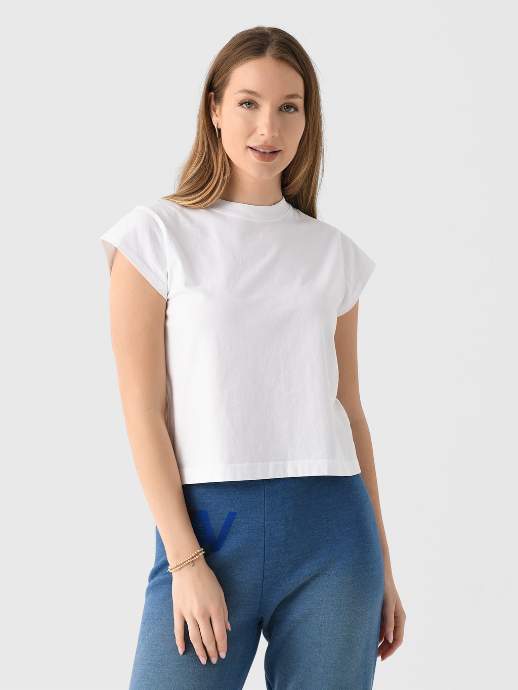 Agolde Women's Bryce Cap Sleeve Tee - Saint Bernard