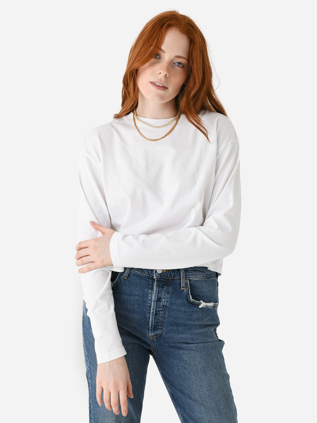 Agolde Women's Mason Crop Tee - Saint Bernard