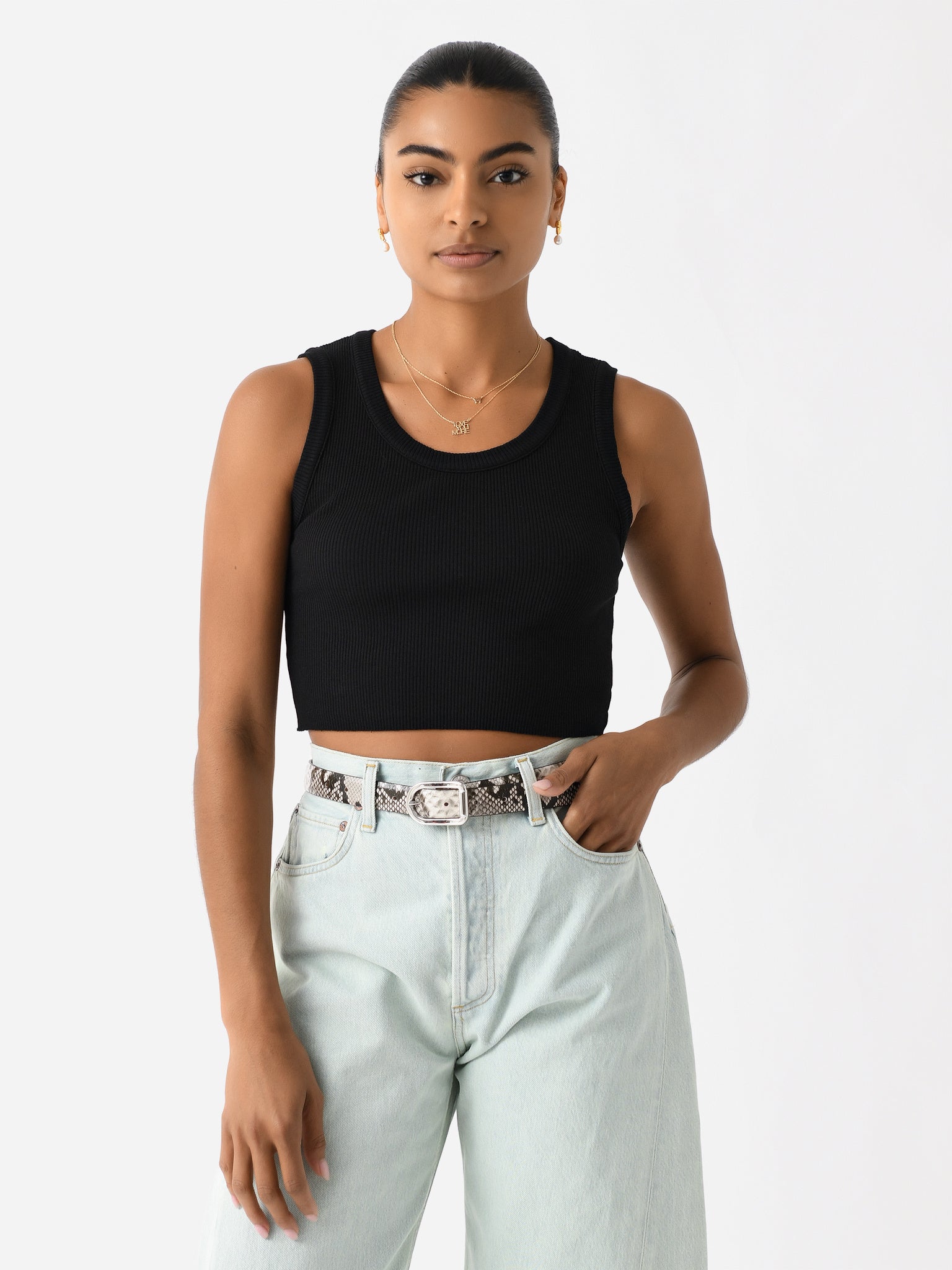 Agolde Women's Cropped Poppy Tank - Saint Bernard
