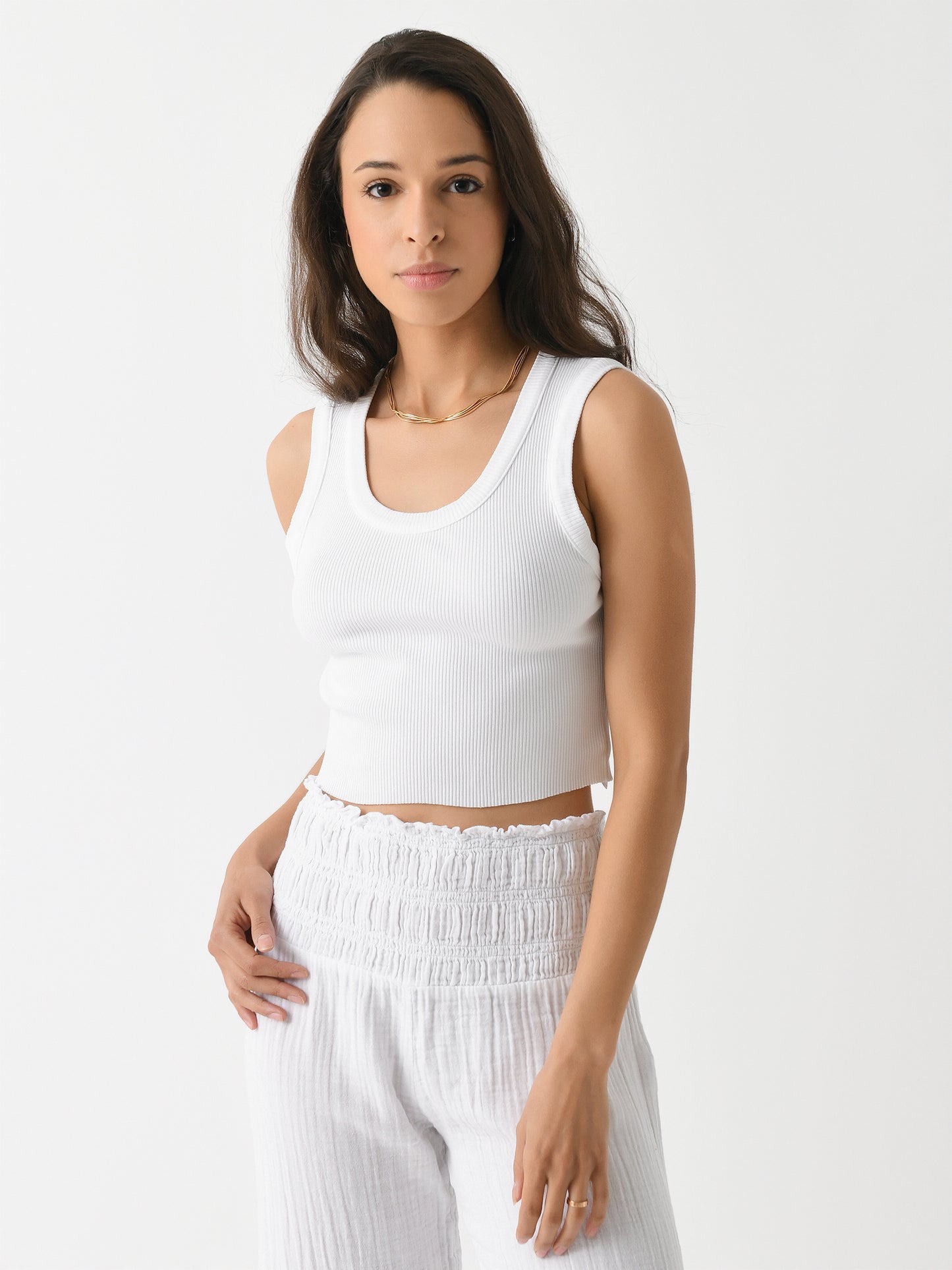 Agolde Women's Cropped Poppy Tank - Saint Bernard