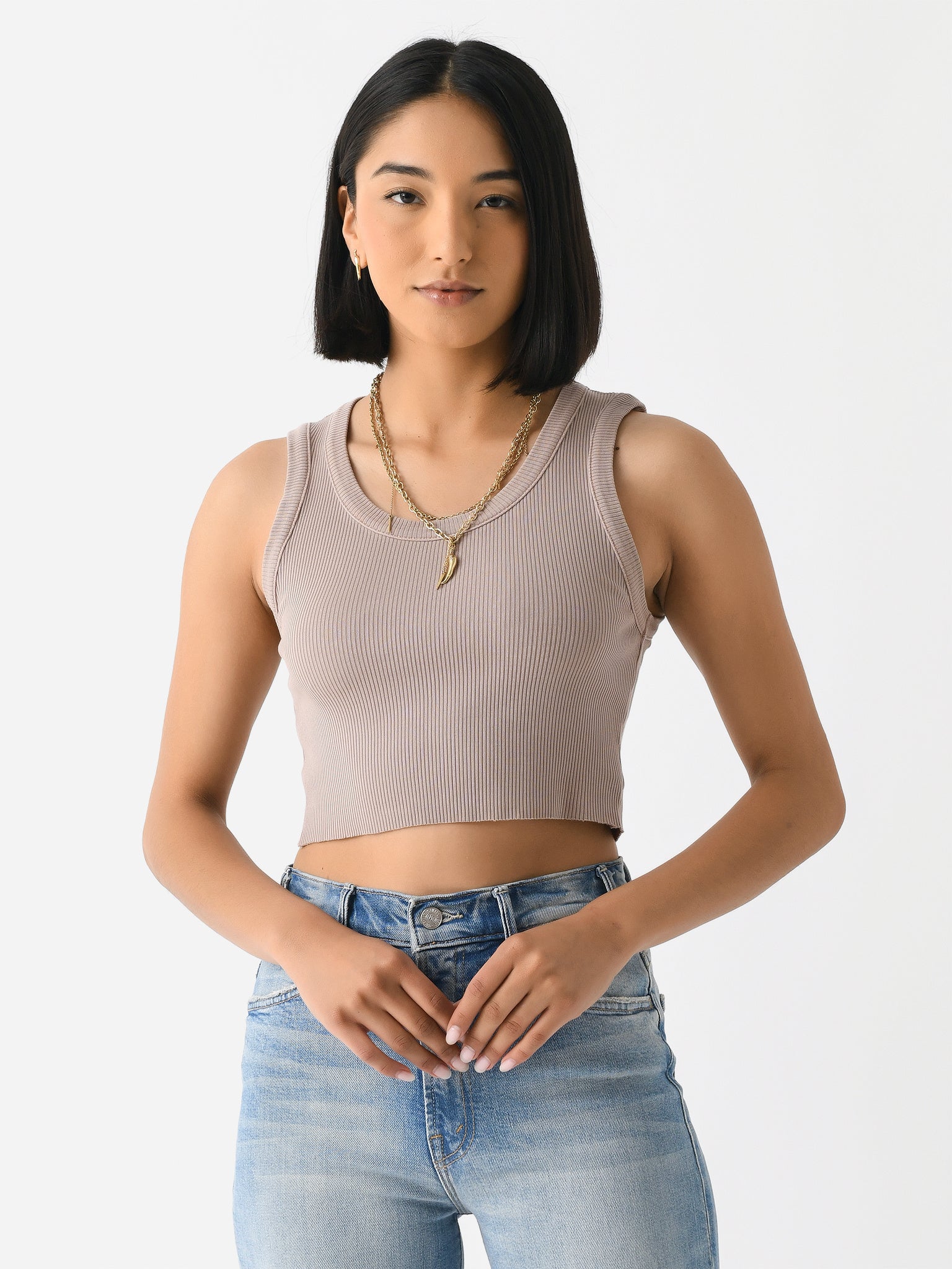 Agolde Women's Cropped Poppy Tank - Saint Bernard