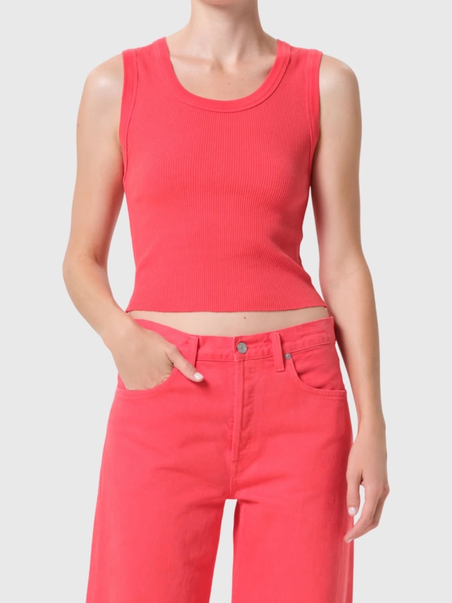 Agolde Women's Shrunken Poppy Tank - Saint Bernard