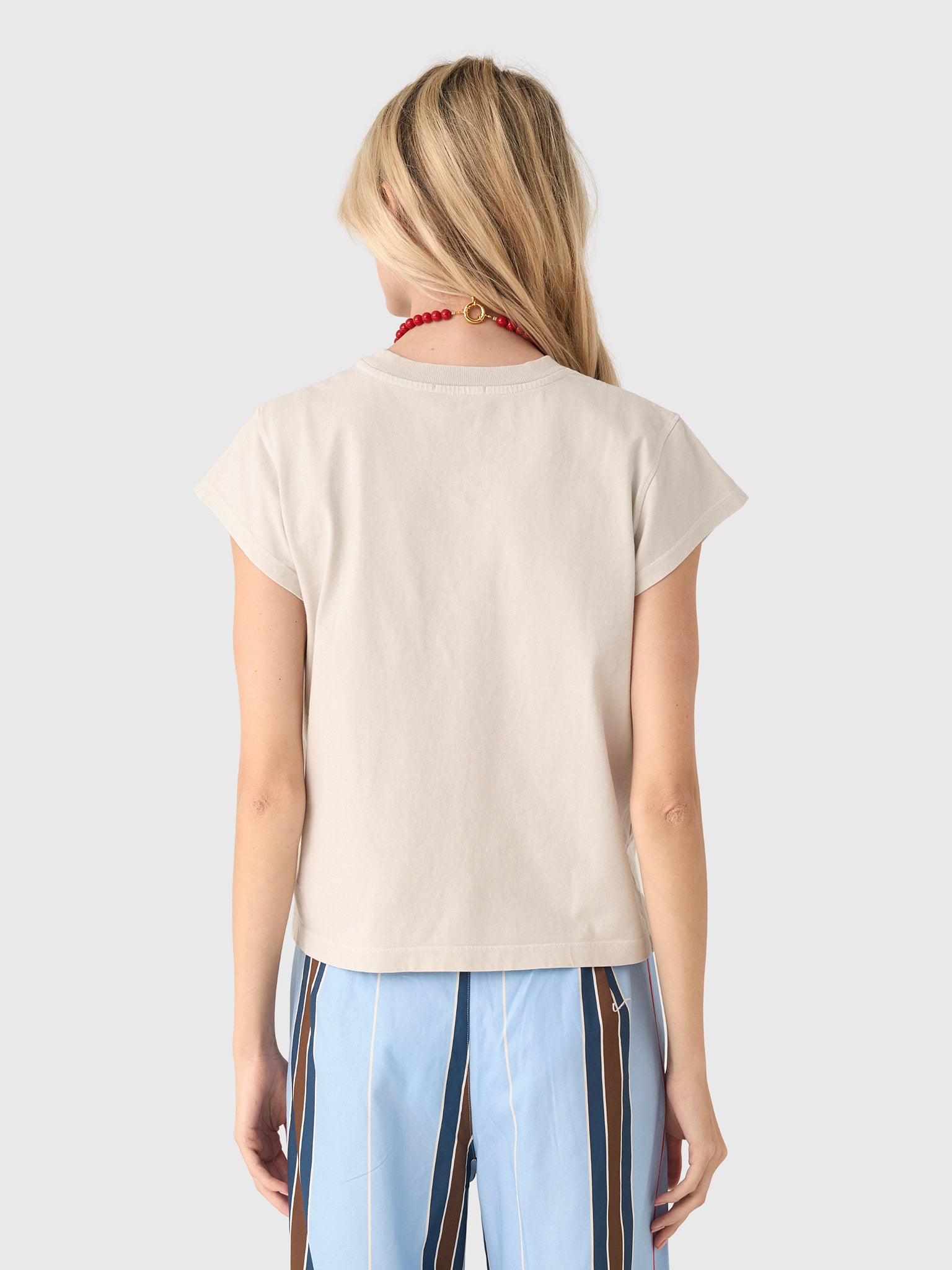 Agolde Women's Long Line Bryce Cap Sleeve Tee - Saint Bernard