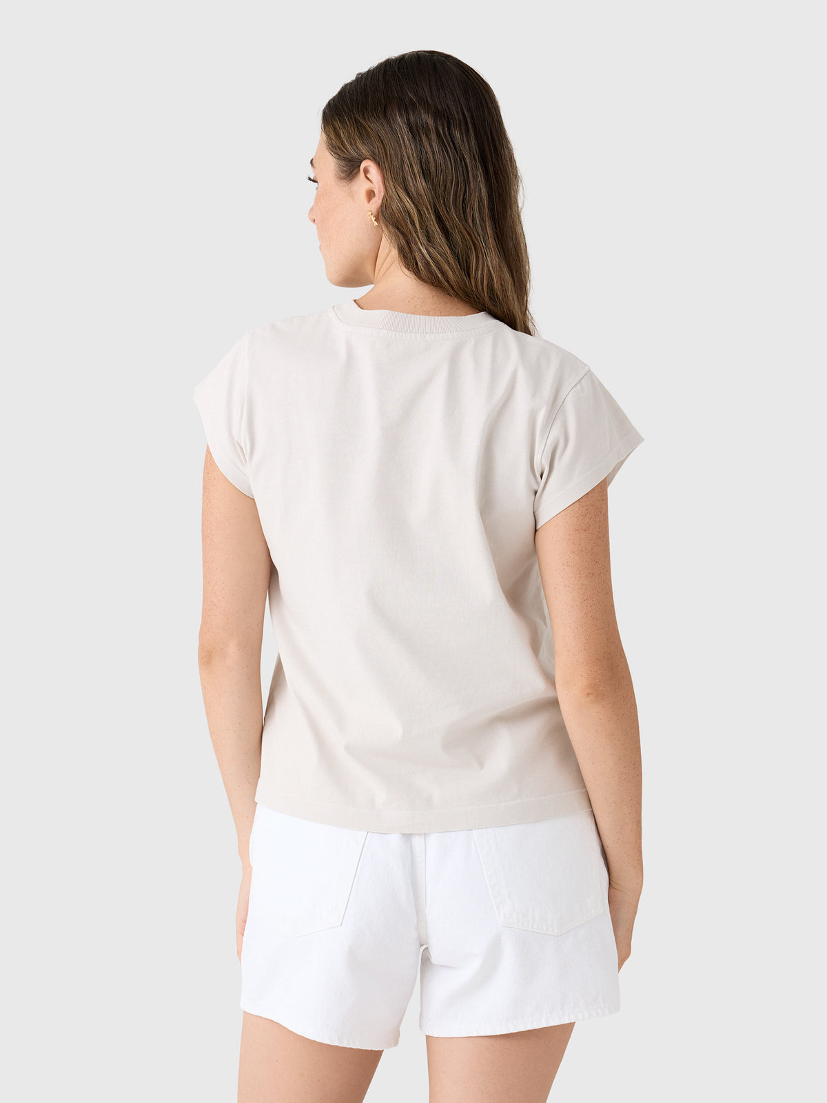 Agolde Women's Long Line Bryce Cap Sleeve Tee - Saint Bernard