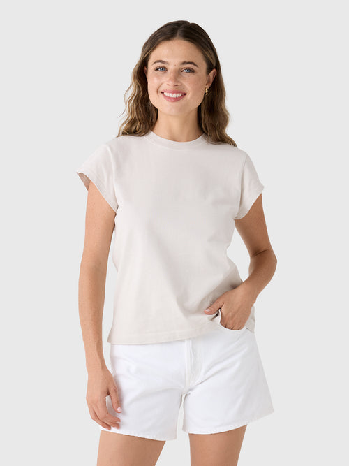 Agolde Women's Long Line Bryce Cap Sleeve Tee - Saint Bernard
