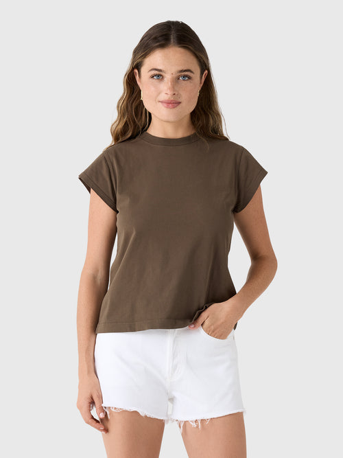 Agolde Women's Long Line Bryce Cap Sleeve Tee