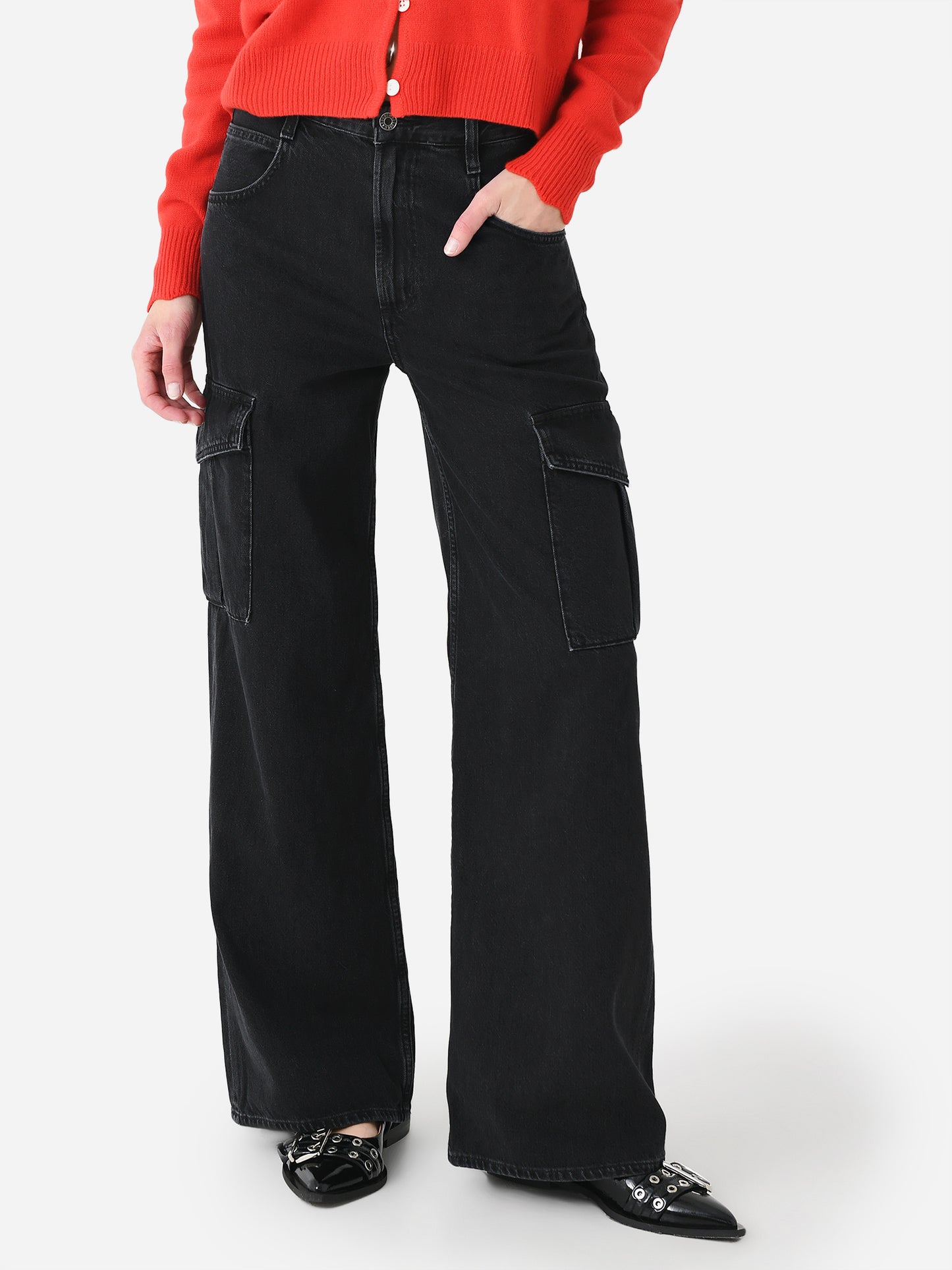 Agolde Women's Minka Cargo Jean - Saint Bernard