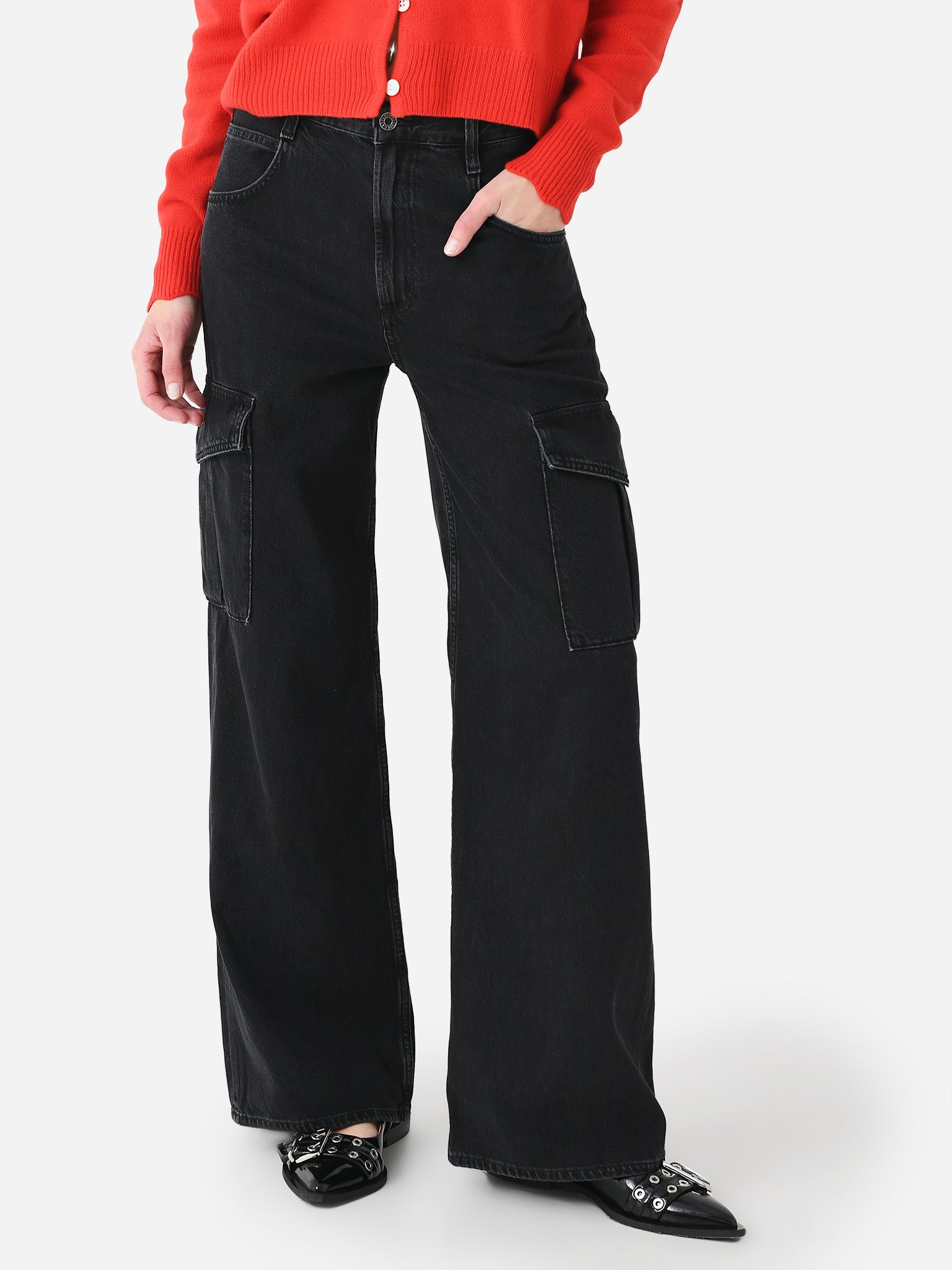 Agolde Women's Minka Cargo Jean - Saint Bernard