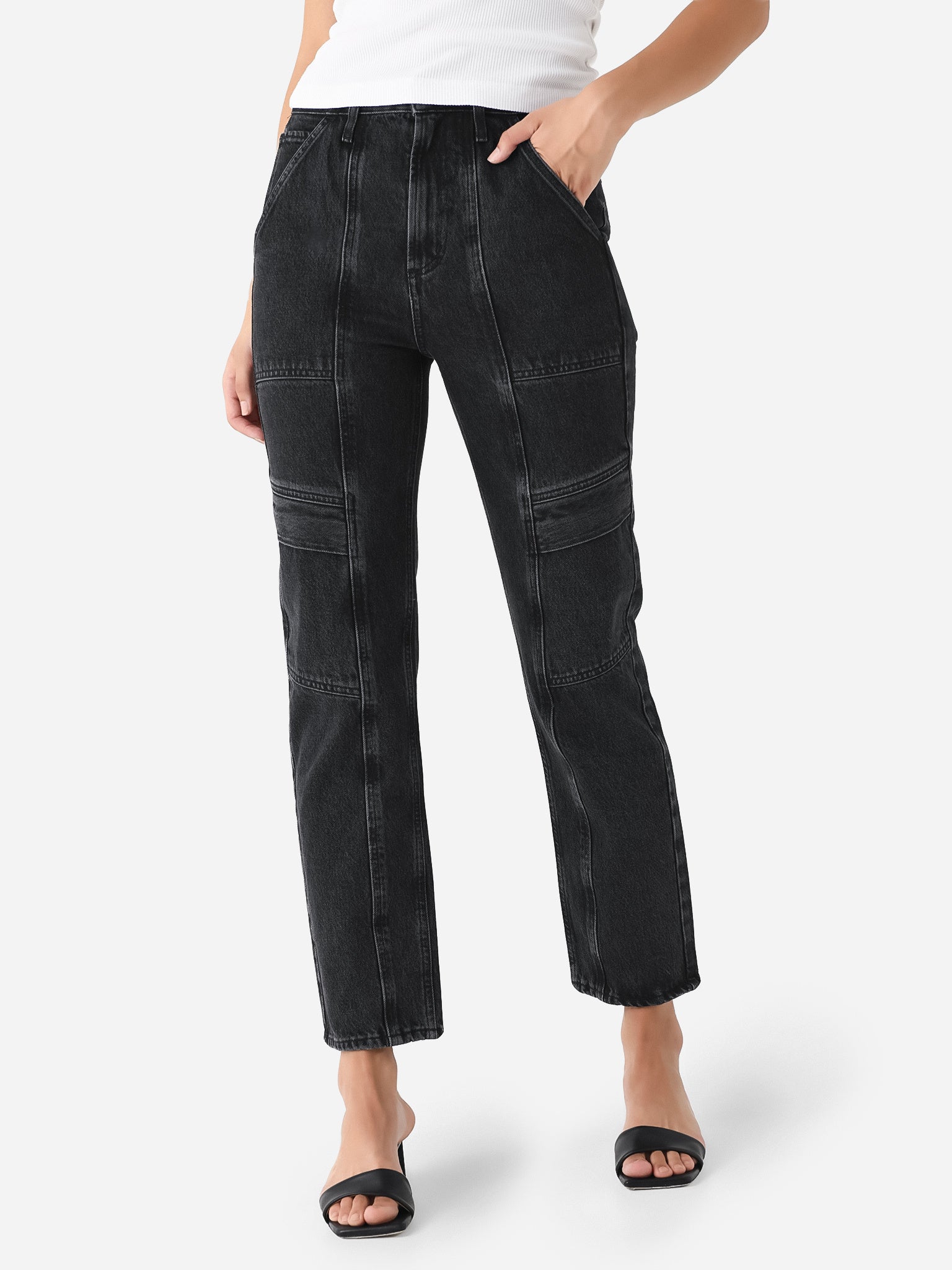 Agolde Women's Cooper Cargo Jean - Saint Bernard