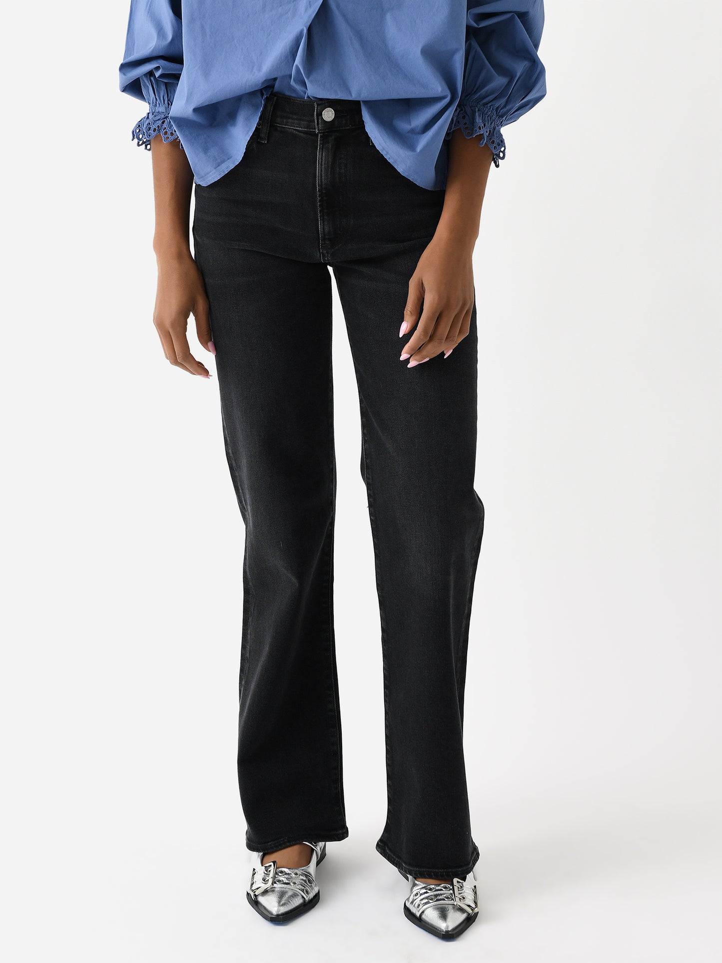 Agolde Women's Harper Mid Rise Relaxed Straight Jean - Saint Bernard