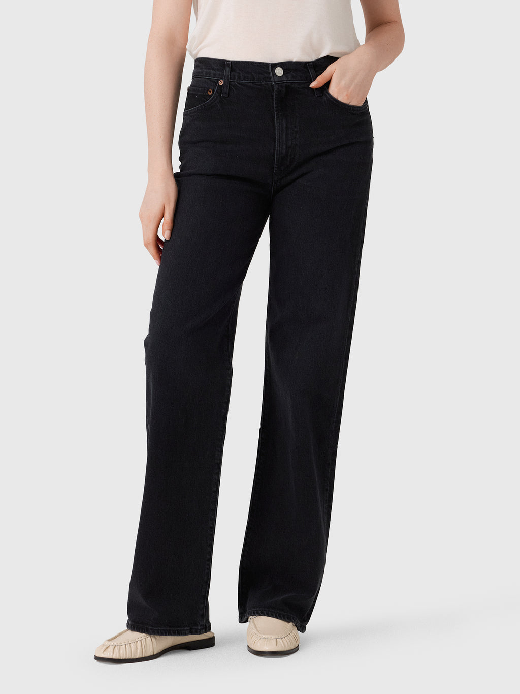 Agolde Women's Harper Straight Jean - Saint Bernard