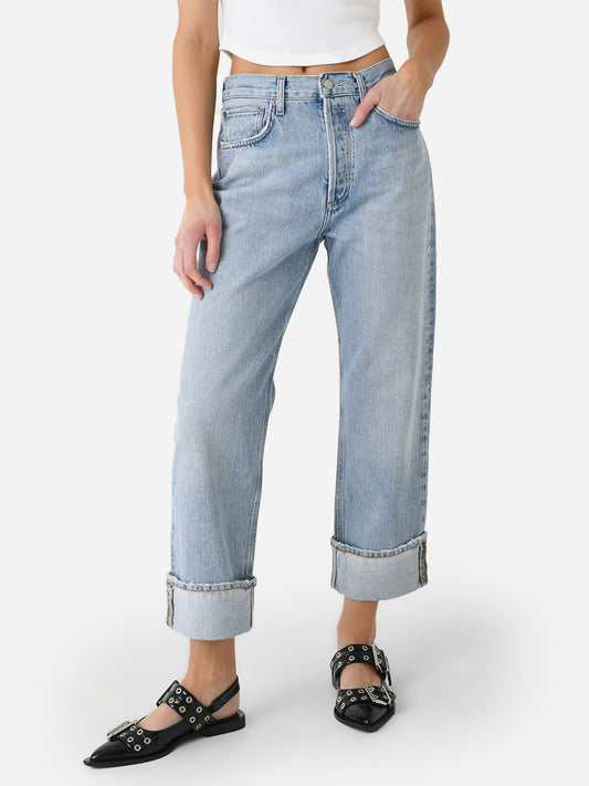 Agolde Women's Fran Low Slung Straight Jean