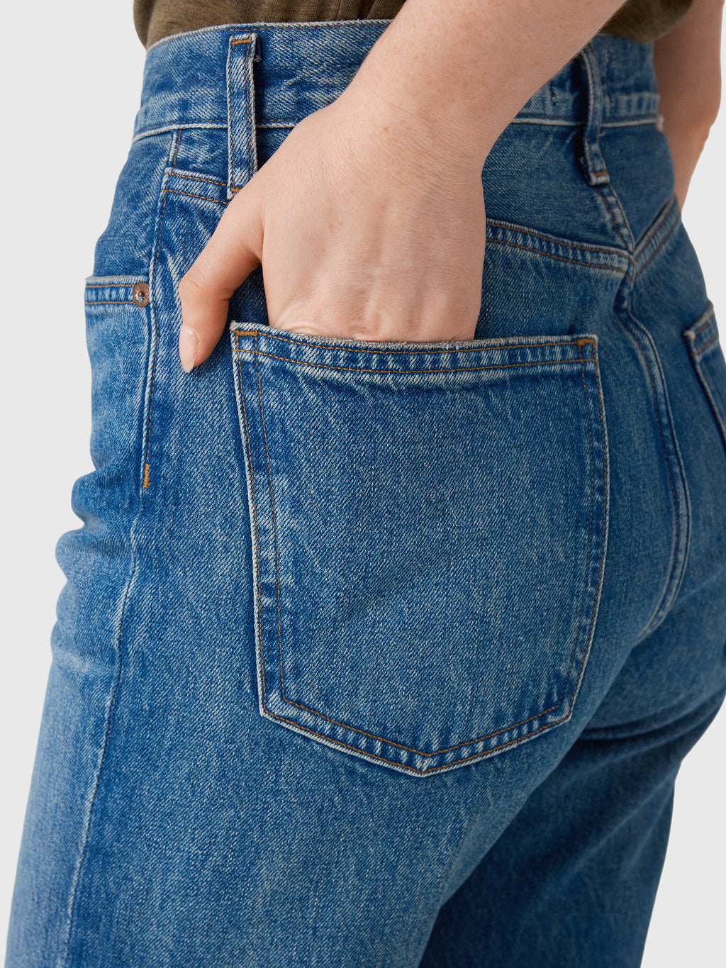 Agolde Women's 90s Pinch Waist High Rise Straight Long Jean - Saint Bernard