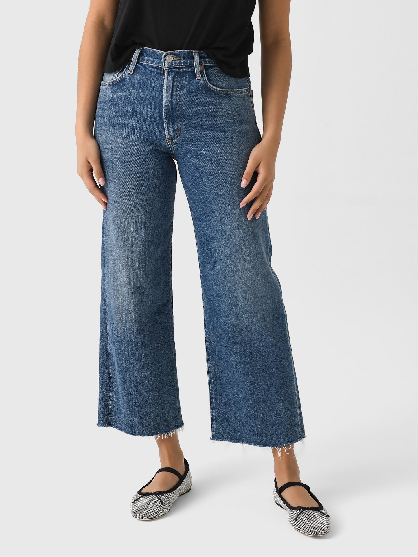 Agolde Women's Harper Crop Jean - Saint Bernard