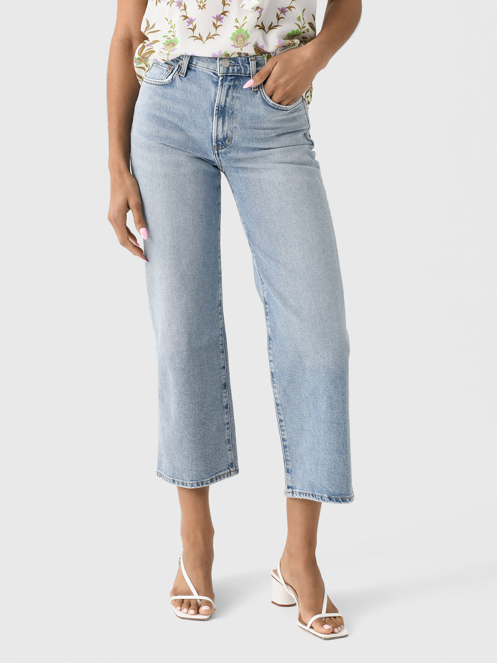 Agolde Women's Harper Crop Jean - Saint Bernard