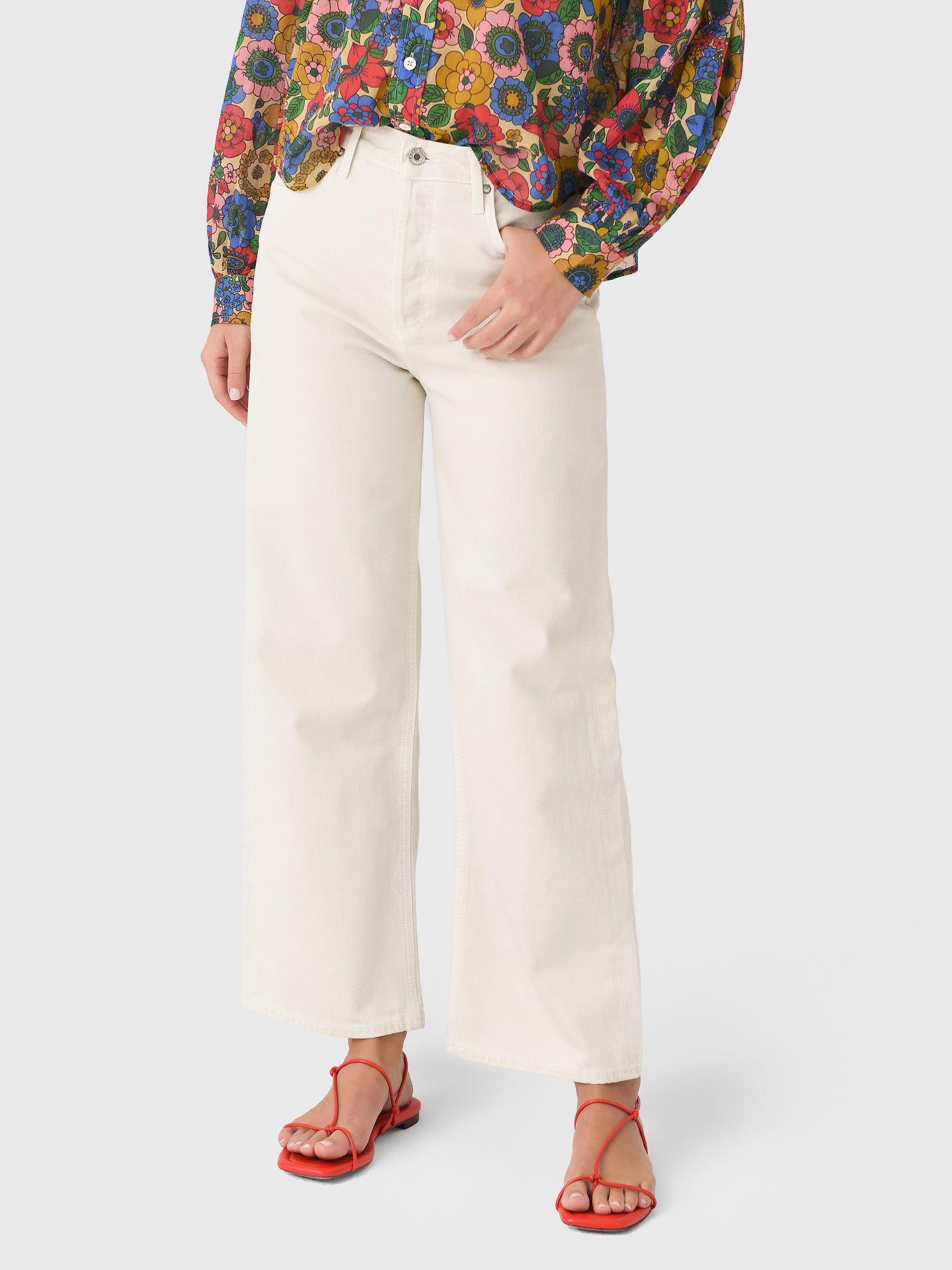 Agolde Women's Ren Wide Leg Jean - Saint Bernard