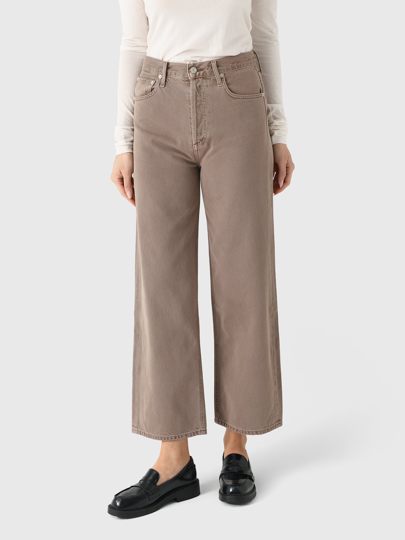 Agolde Women's Ren Wide Leg Jean - Saint Bernard