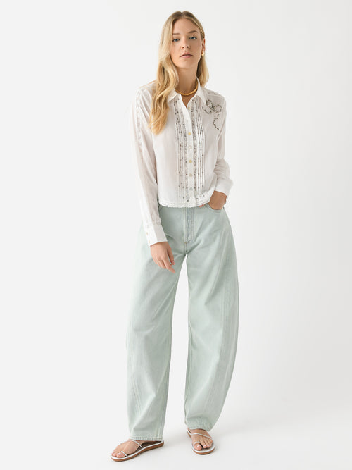 Agolde Women's Luna High Rise Pieced Taper Jean