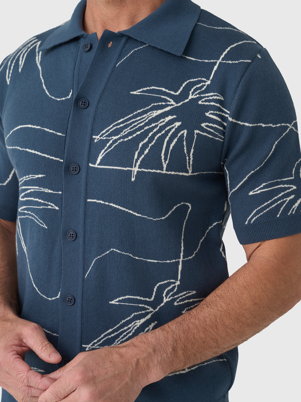 Far Afield Men's Zigger Knitted Shirt - Saint Bernard
