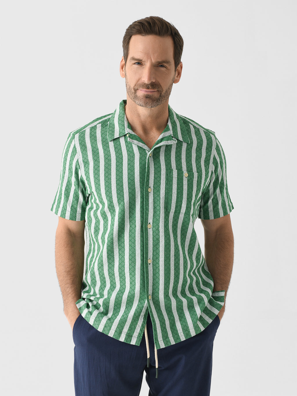 Far Afield Men's Selleck Short Sleeve Shirt - Saint Bernard