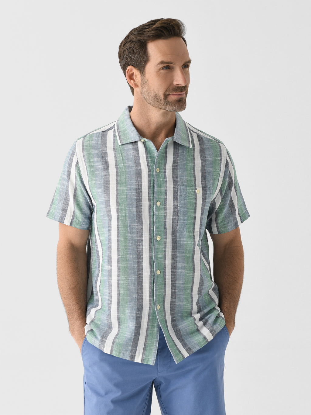Far Afield Men's Selleck Short Sleeve Shirt - Saint Bernard