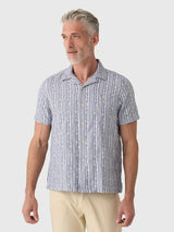 Far Afield Men's Selleck Higher Stripe Jacquard Shirt - Saint Bernard
