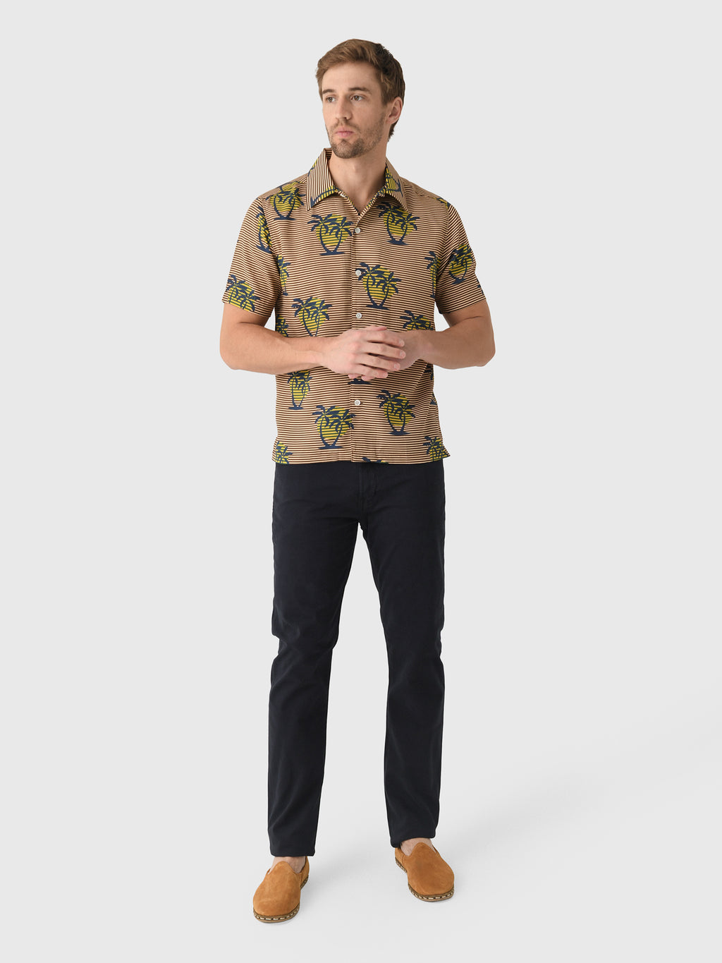 Far Afield Men's Busey Golden Palms Shirt - Saint Bernard