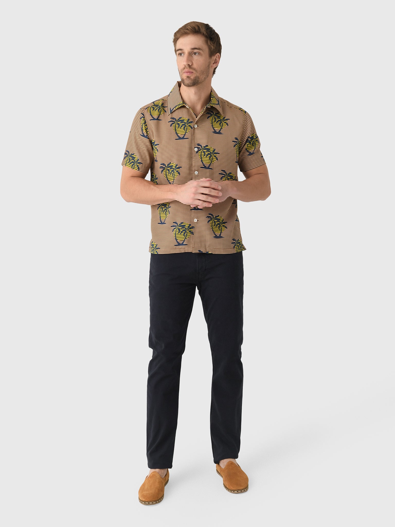 Far Afield Men's Busey Golden Palms Shirt - Saint Bernard