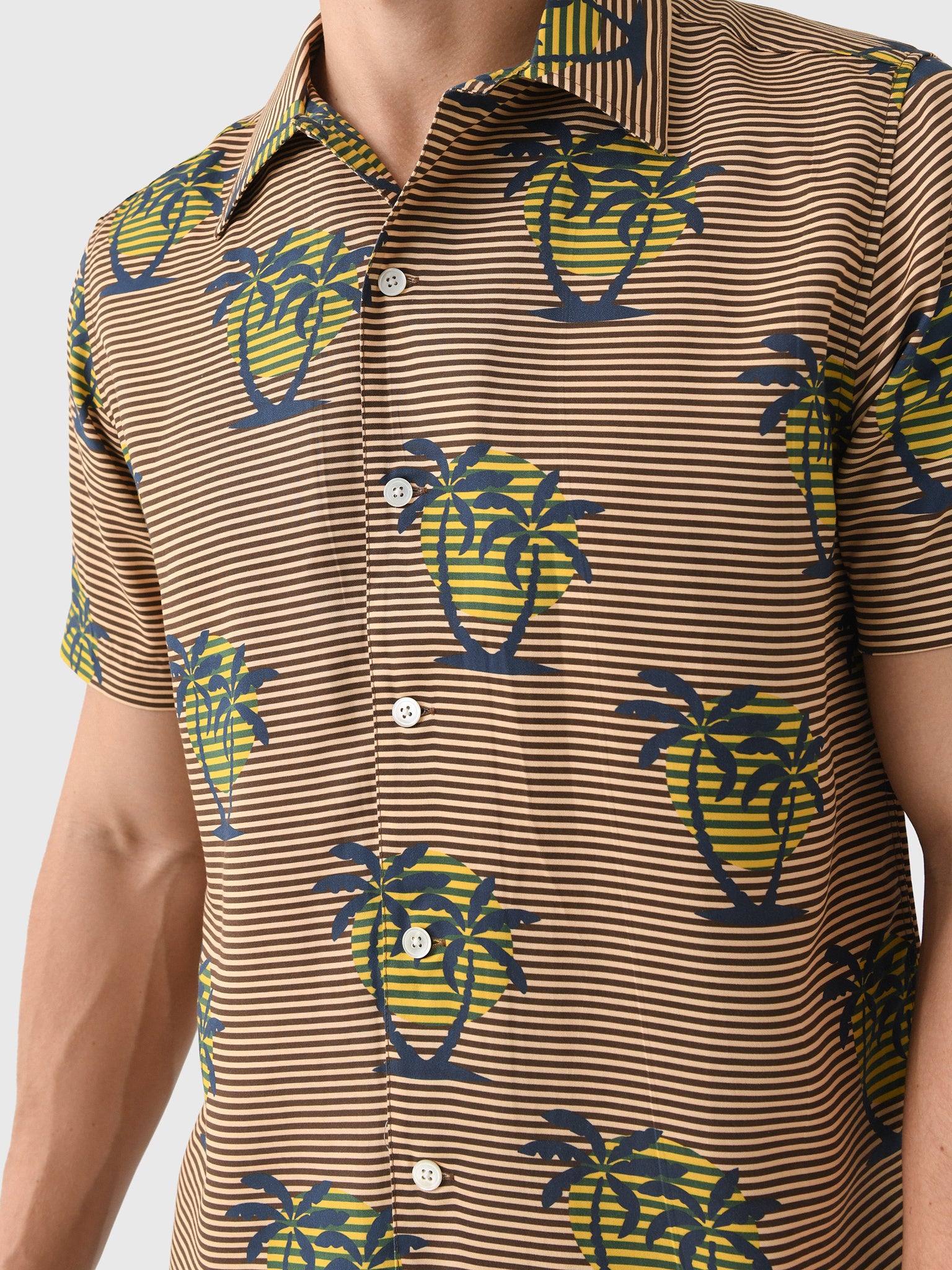 Far Afield Men's Busey Golden Palms Shirt - Saint Bernard