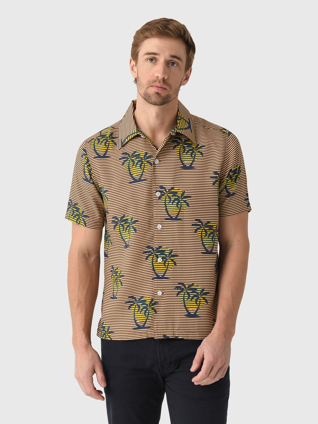 Far Afield Men's Busey Golden Palms Shirt - Saint Bernard