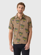 Far Afield Men's Busey Golden Palms Shirt - Saint Bernard