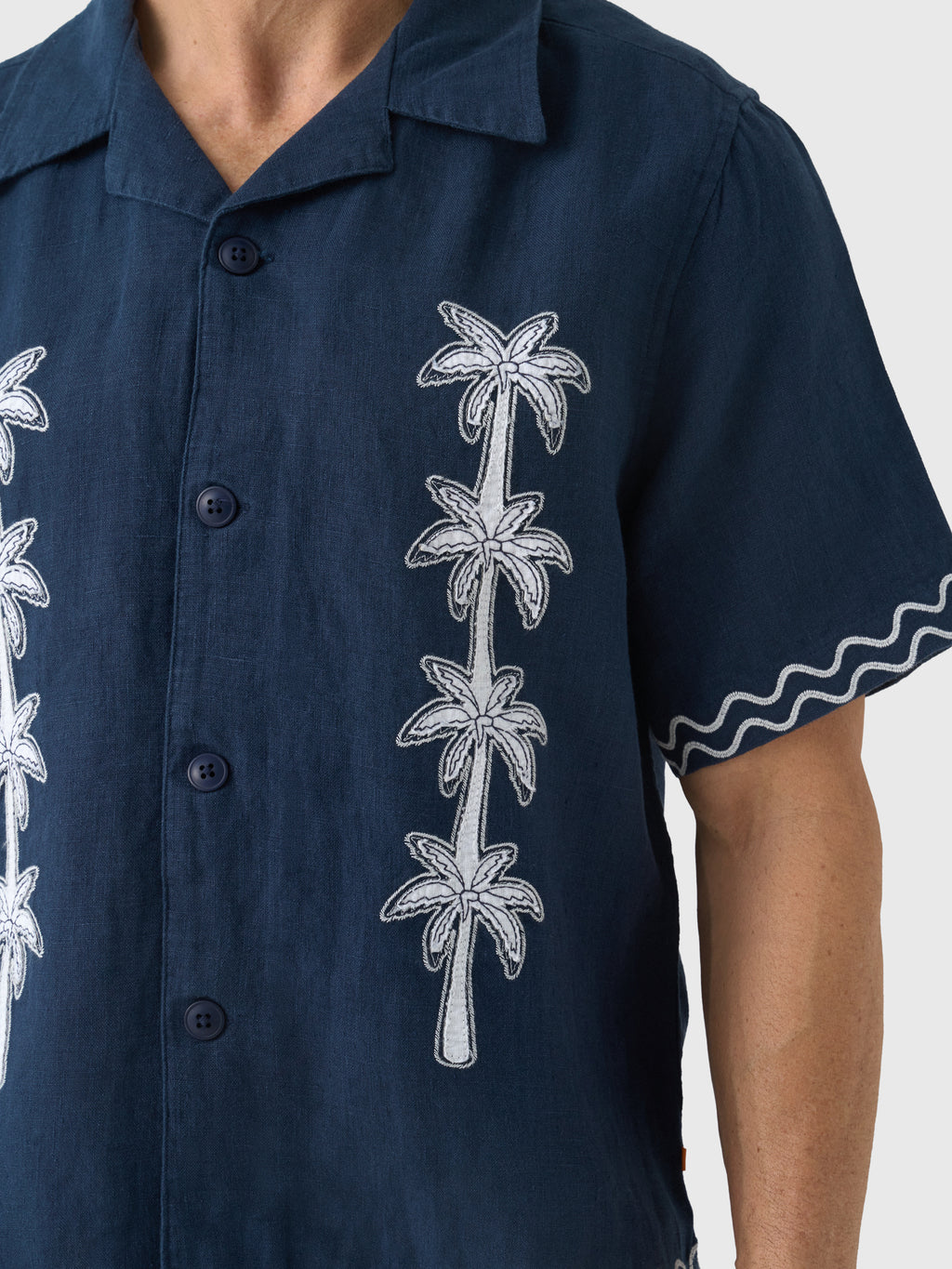 Far Afield Men's Veloso Palm Appliqué Shirt - Saint Bernard